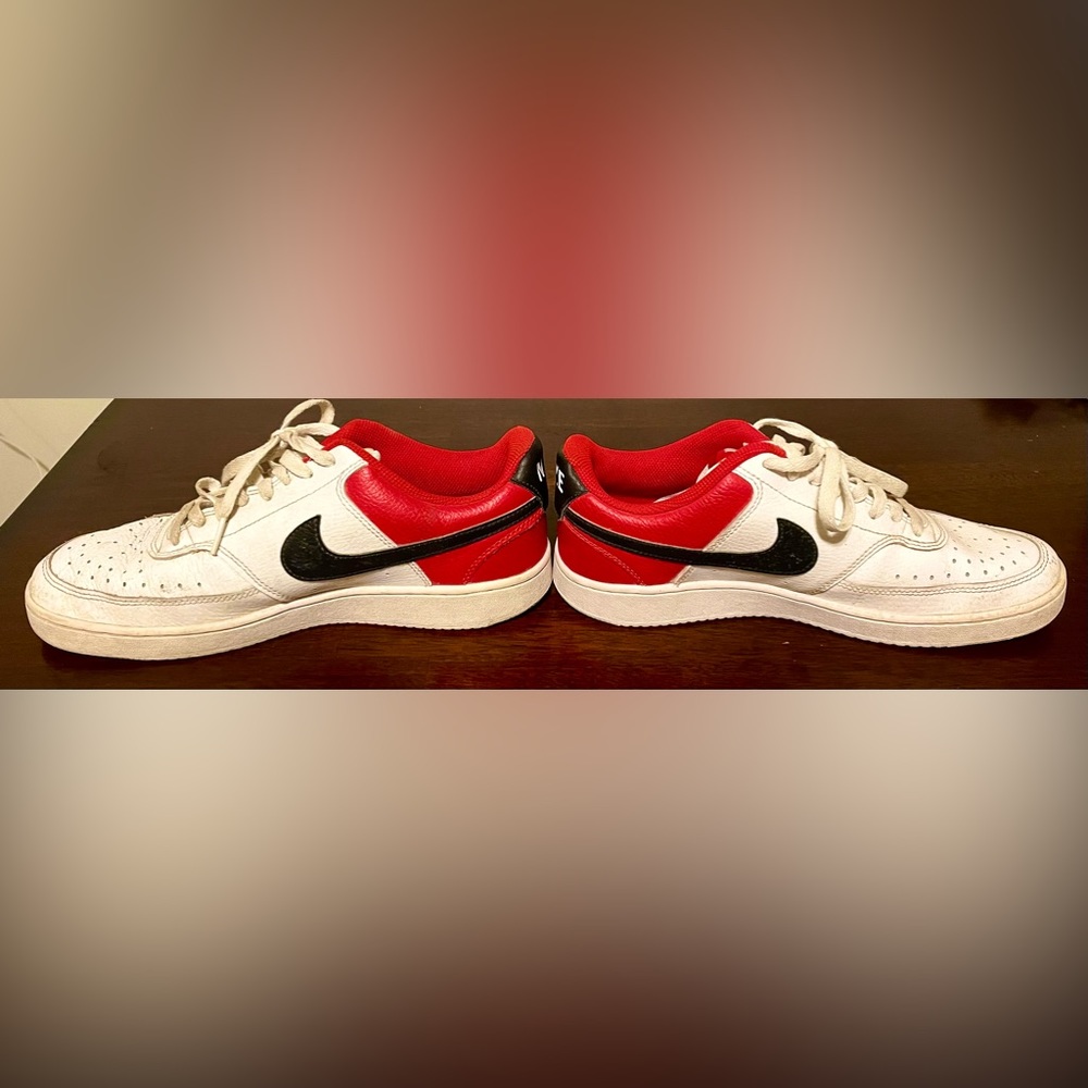Size 9 Nike Court Vision Low White University Red Men’s.